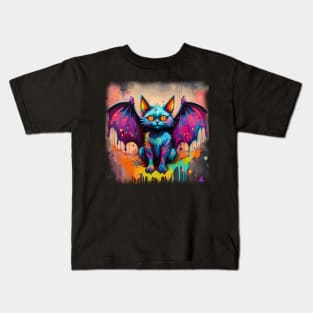 VIBRANT VISIONS (BATCAT) Kids T-Shirt